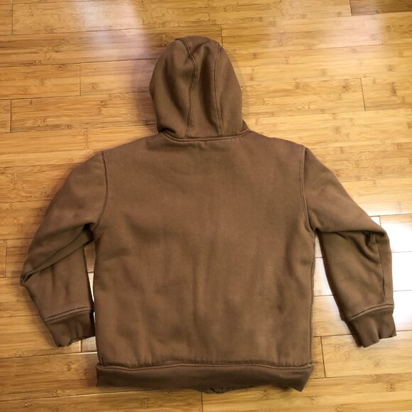 Wrangler Tan M/L Sherpa lined Hoodie w/ Marigold Patch warm outdoors - Picture 7 of 7